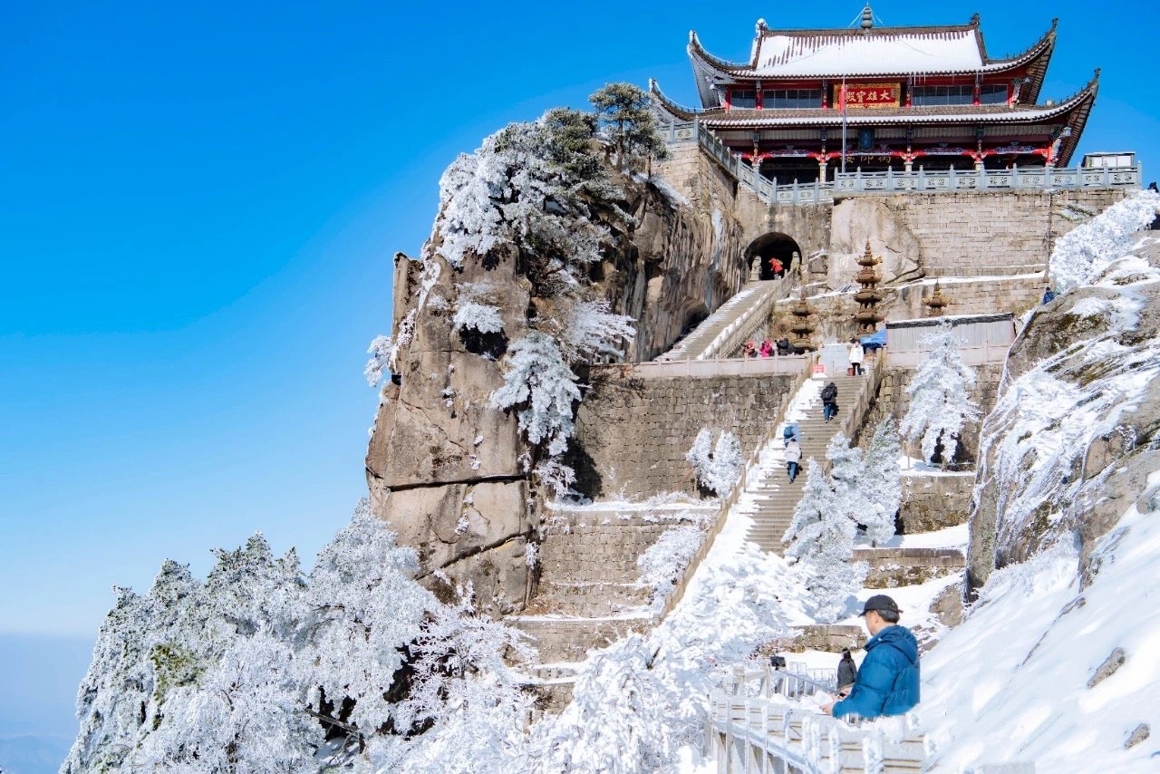 雪后初晴,九华山宛若仙境(多图)